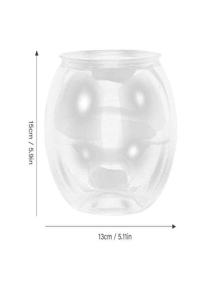 Lurrose Tabletop Fish Tank Plastic Fish Tank Globe Fbowl Clear Feeding Container - Image 2