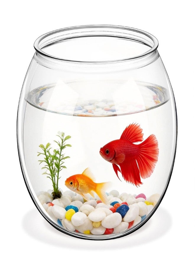 Lurrose Tabletop Fish Tank Plastic Fish Tank Globe Fbowl Clear Feeding Container - Image 1