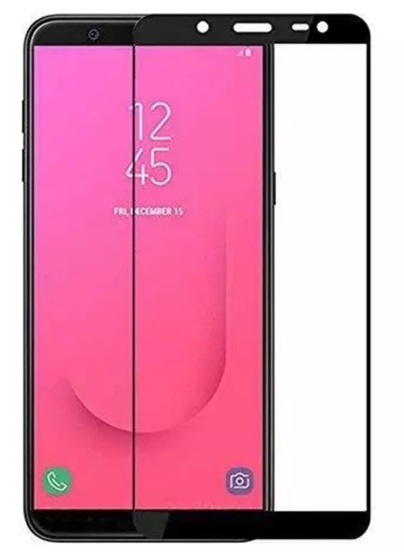 تيمبرد غلاس - واقي شاشة بحواف سوداء من الزجاج المقوى 5D متوافق مع هاتف Samsung Galaxy J8 - Image 1