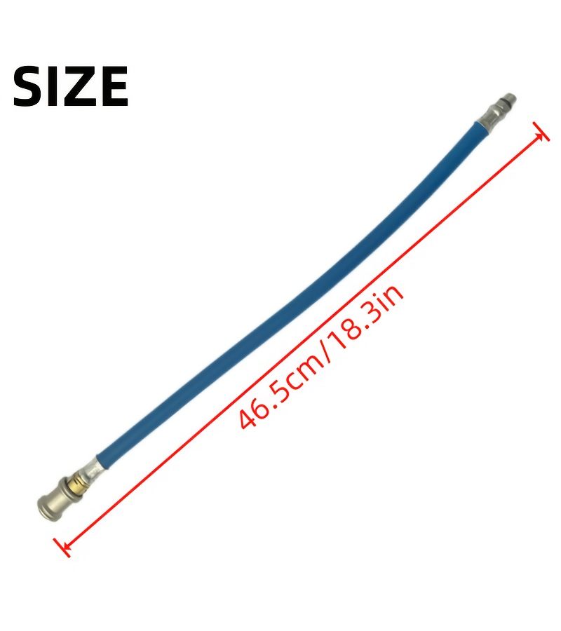 Blue Three-Claw Head Self-Locking Tire Pressure Gauge with Inflation Tube - Image 2
