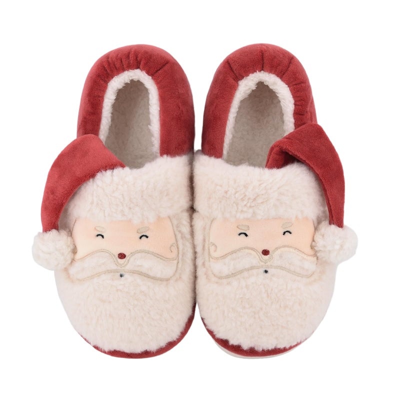 XIXITIAO Christmas Slippers Memory Foam Slippers for Women Warm House Slippers for Woman Cozy Fuzzy Bedroom Home Shoes for Indoor, Size 6(Wrap Heel) - Image 1