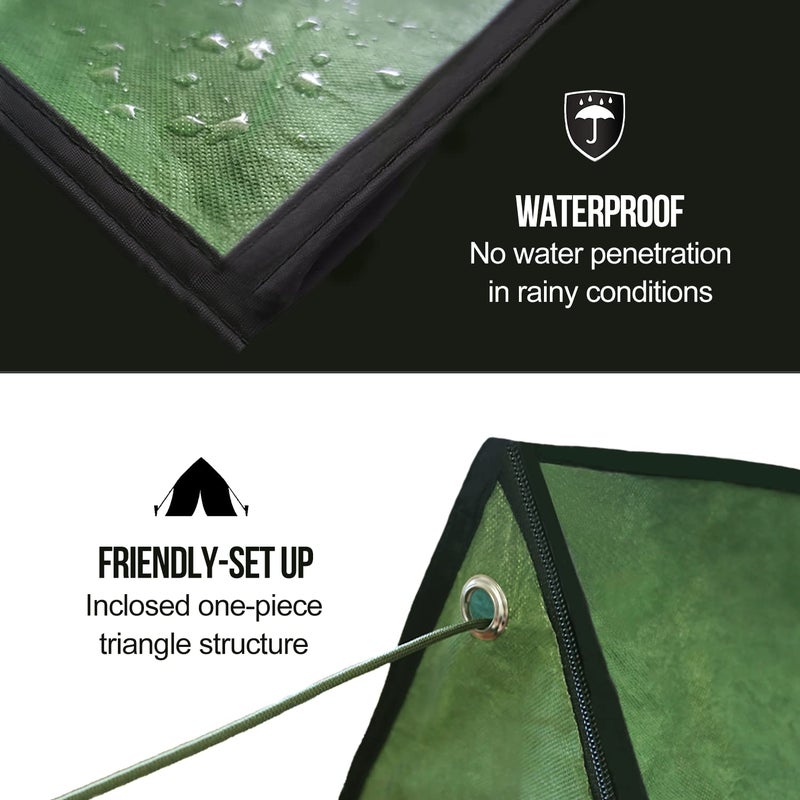 LYN Wild Must:LYN Extra Large 3 Person Reusable Survival Emergency Shelter Tent, Reflective Waterproof Fireproof Lightweight Bugout, with ParacordâœšStakeâœšZipper for Camping,First Aid,Hiking&Bushcraft - Image 5