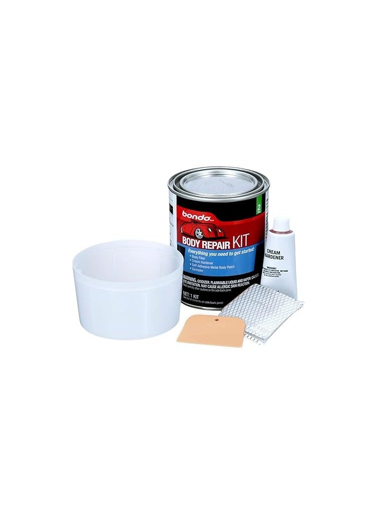 3M Bondo Body Repair Kit, Original Formula for Fast, Easy Repair & Restoration of Your Vehicle, 00310, Filler 14 oz and Hardener: 0.5 oz, 1 Kit - Image 1