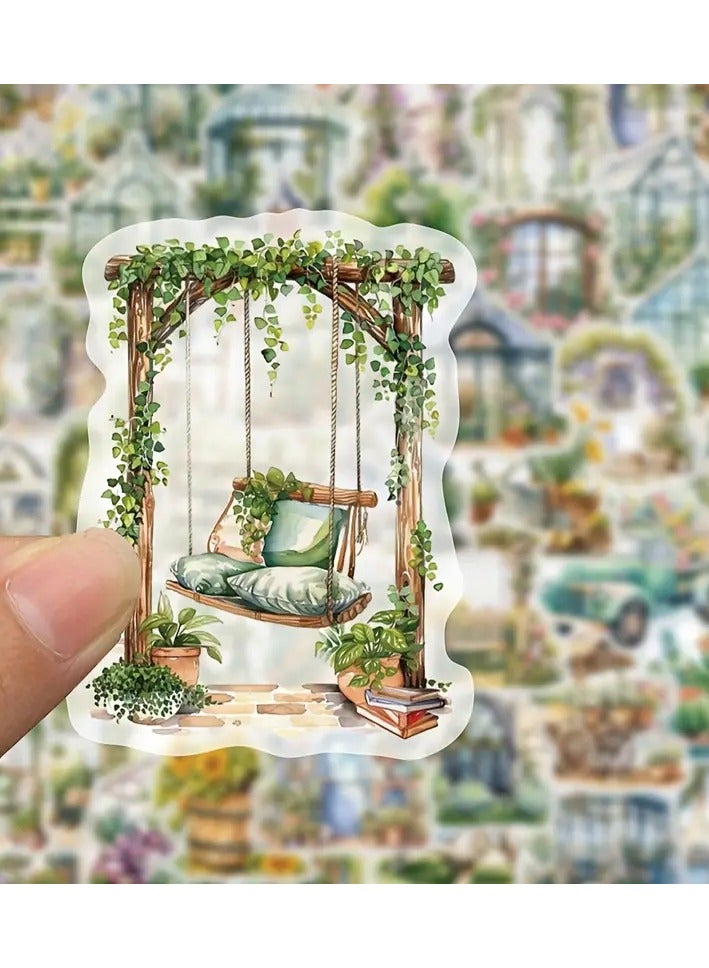 Goolsky GUTBD 50pcs of Cartoon Graffiti Stickers from The Garden Cabin Series, Perfect for DIY Decorating Travel Cases, Skateboards, Guitars, Water Bottles, And Laptops with Waterproof Designs. - Image 1