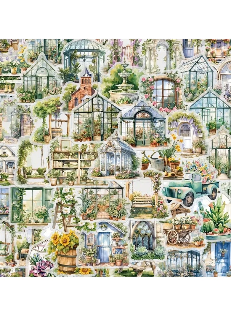 Goolsky GUTBD 50pcs of Cartoon Graffiti Stickers from The Garden Cabin Series, Perfect for DIY Decorating Travel Cases, Skateboards, Guitars, Water Bottles, And Laptops with Waterproof Designs. - Image 5