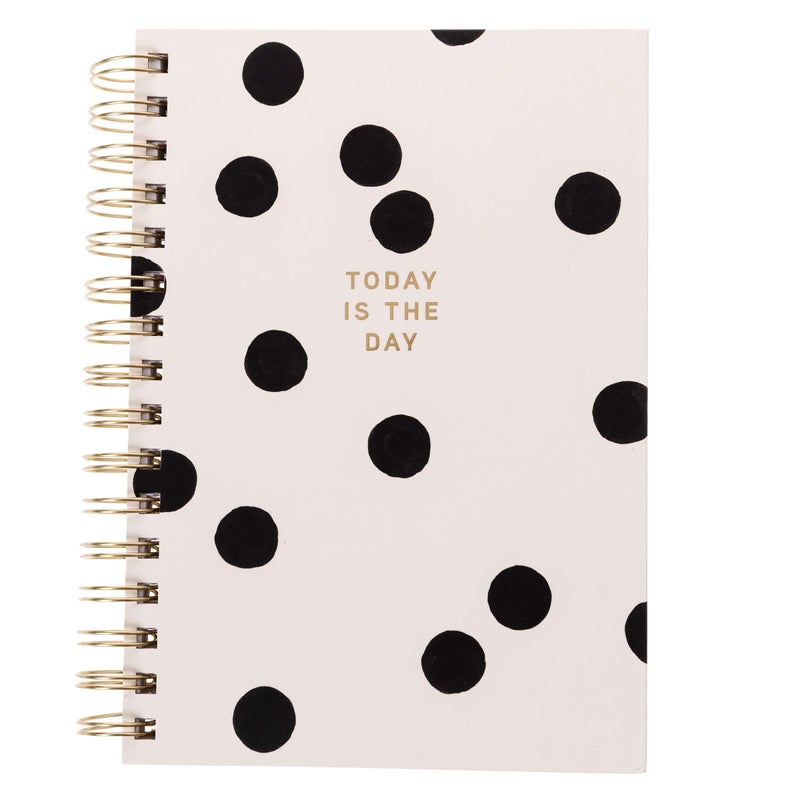 Graphique Hardbound Spiral Journal Polka Dot Design Premium Paper Notebook Diary Lists Record Month and Date Great Gift 160 Ruled Pages 625 x 825 - Image 2