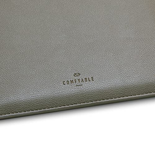 Comfyable Laptop Sleeve 13 Inch Precisely Compatible with MacBook Air M5 2026 & MacBook Pro/Neo A18, Faux Leather Cover Case, Khaki Green - Image 3