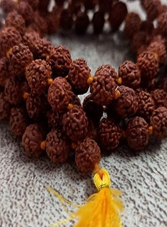 مسبحة من الأحجار الكريمة المعتمدة وخرز رودراكشا، مقاس 5 إلى 8 ملم، أصلية ومعتمدة - Image 2