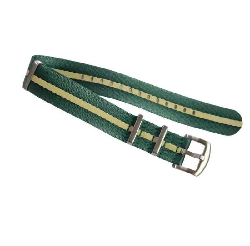 Bluejw Jettda Hot Sale Replacement 1.4mm Thick Nylon Seat Belt Watch Strap – 20mm 22mm Glossy Fabric Wrist Band for Easy Watch Strap Replacement - Image 2