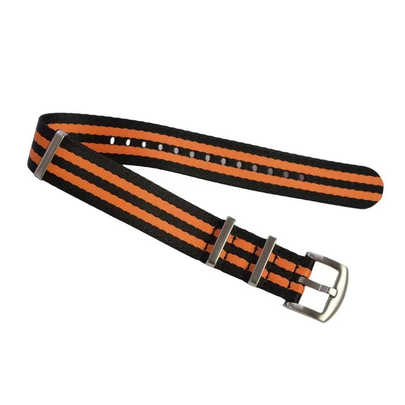 Bluejw Jettda Hot Sale Replacement 1.4mm Thick Nylon Seat Belt Watch Strap – 20mm 22mm Glossy Fabric Wrist Band for Easy Watch Strap Replacement - Image 1