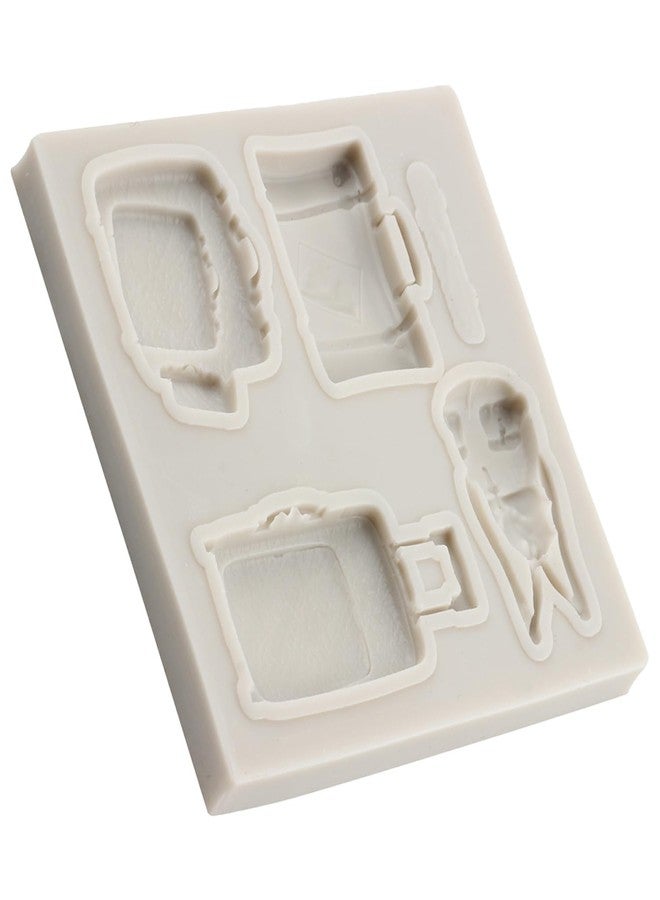 YANQINMS Travel Luggage Bag Silicone Fondant Molds For Cake Decorating Cupcake Topper Chocolate Gum Paste Candy Polymer Clay - Image 5