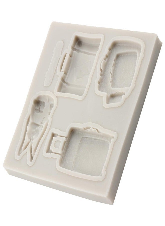 YANQINMS Travel Luggage Bag Silicone Fondant Molds For Cake Decorating Cupcake Topper Chocolate Gum Paste Candy Polymer Clay - Image 4