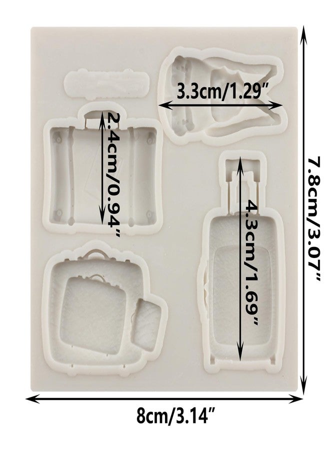 YANQINMS Travel Luggage Bag Silicone Fondant Molds For Cake Decorating Cupcake Topper Chocolate Gum Paste Candy Polymer Clay - Image 2