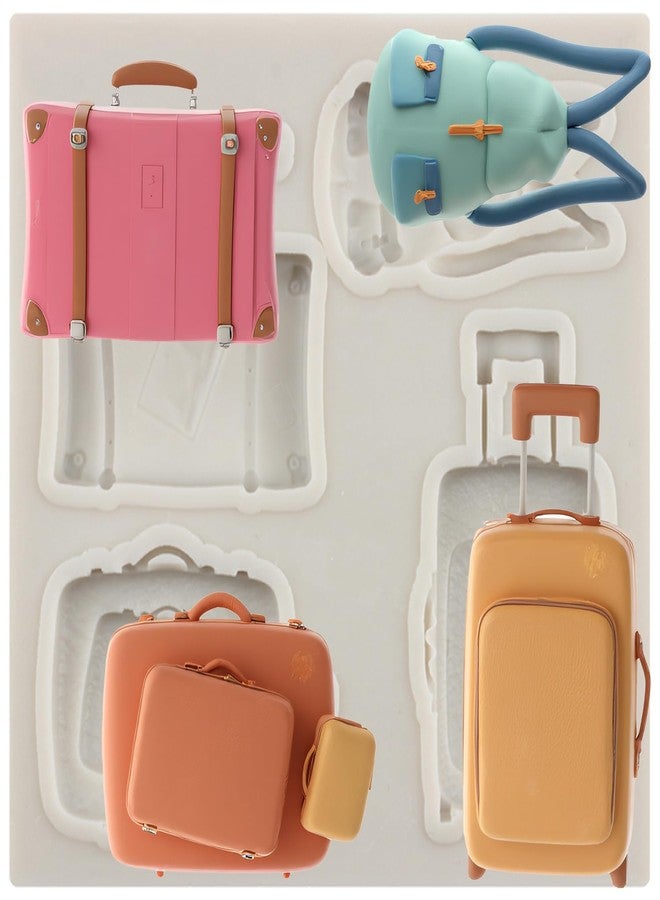 YANQINMS Travel Luggage Bag Silicone Fondant Molds For Cake Decorating Cupcake Topper Chocolate Gum Paste Candy Polymer Clay - Image 1