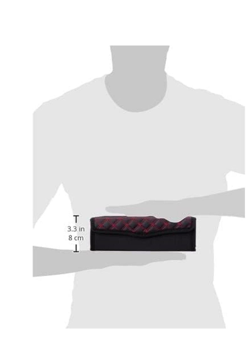 Generic - Leather tissue case-black with red stripes for the office, kitchen and also for the car is practical and easy to use - from Rana store - Image 1