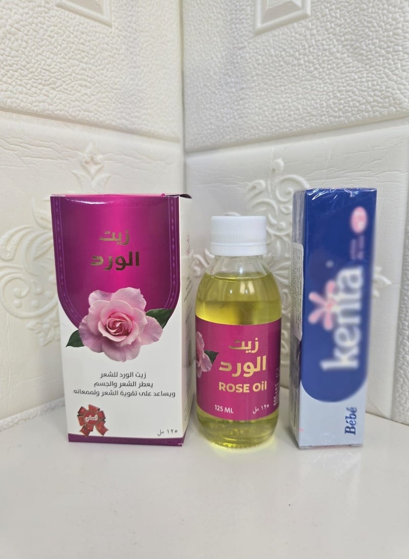 kenta Rose oil set (125ml) and cream (30g) for instant brightening and natural radiance - Image 1