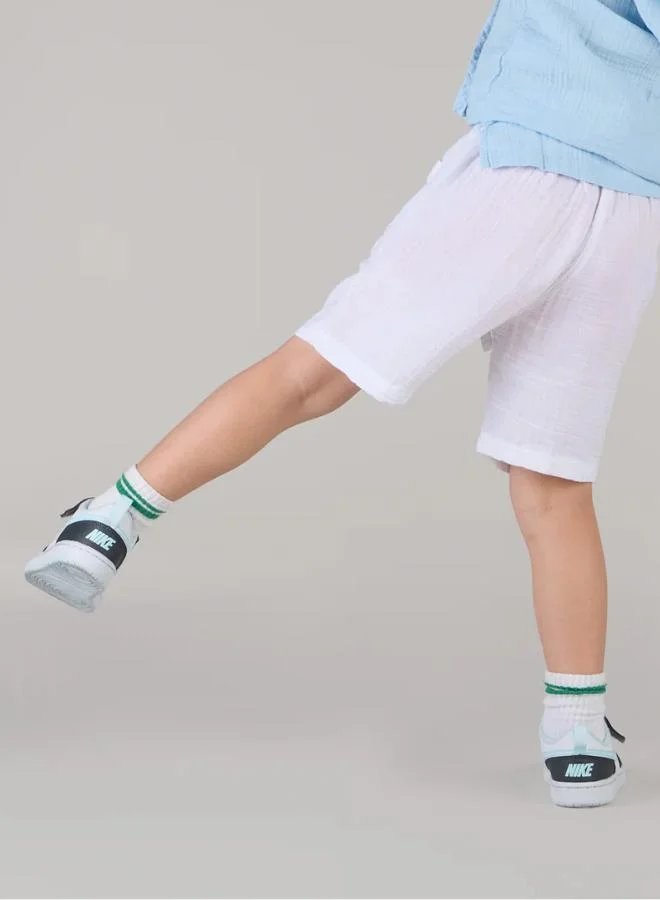 Just Nature White Comfort Shorts for Men | Best Price UAE