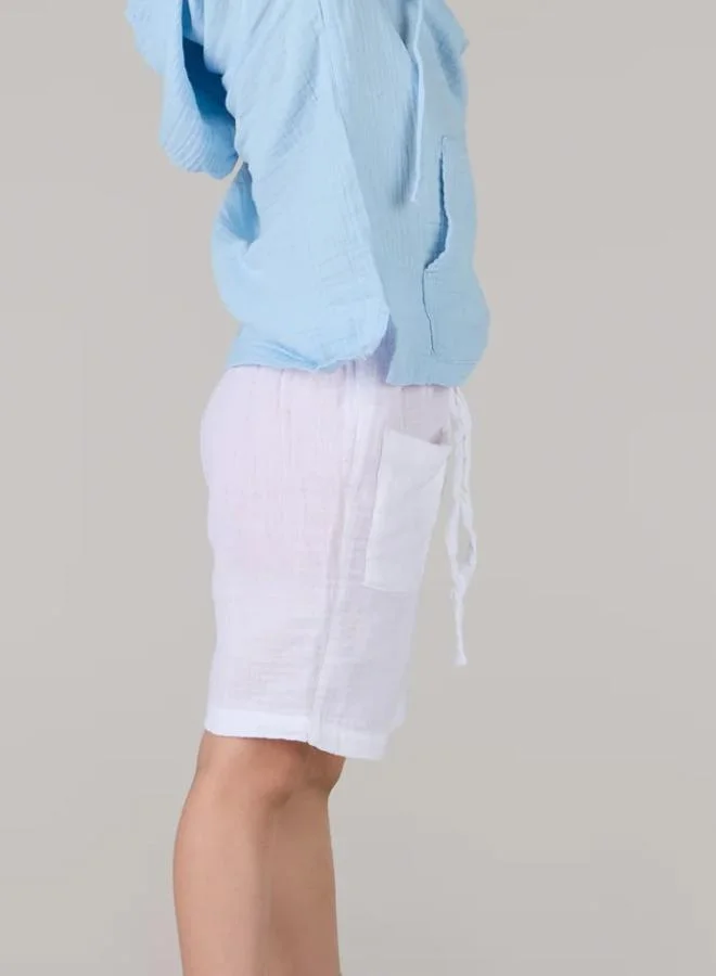 Just Nature White Comfort Shorts for Men | Best Price UAE