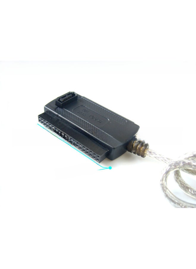Generic - Three-use Easy Drive Line USB To IDE/SATA USB To Parallel Port/serial Port 3.5 Inch Hard Disk Drive Data Line-Color:Black Wire (pp Bag)-Length:0.6 - Image 1