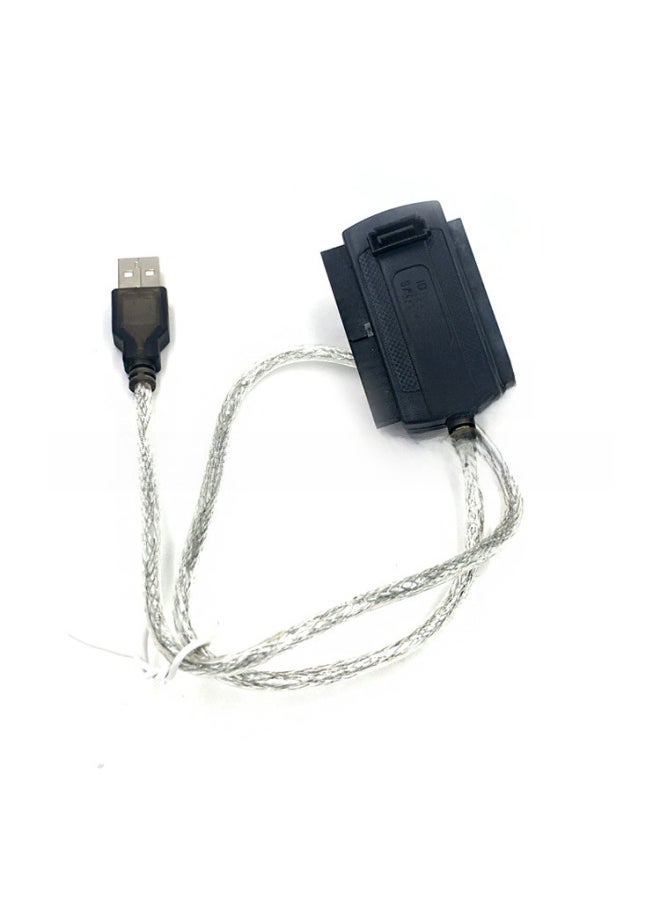 Generic - Three-use Easy Drive Line USB To IDE/SATA USB To Parallel Port/serial Port 3.5 Inch Hard Disk Drive Data Line-Color:Black Wire (pp Bag)-Length:0.6 - Image 1