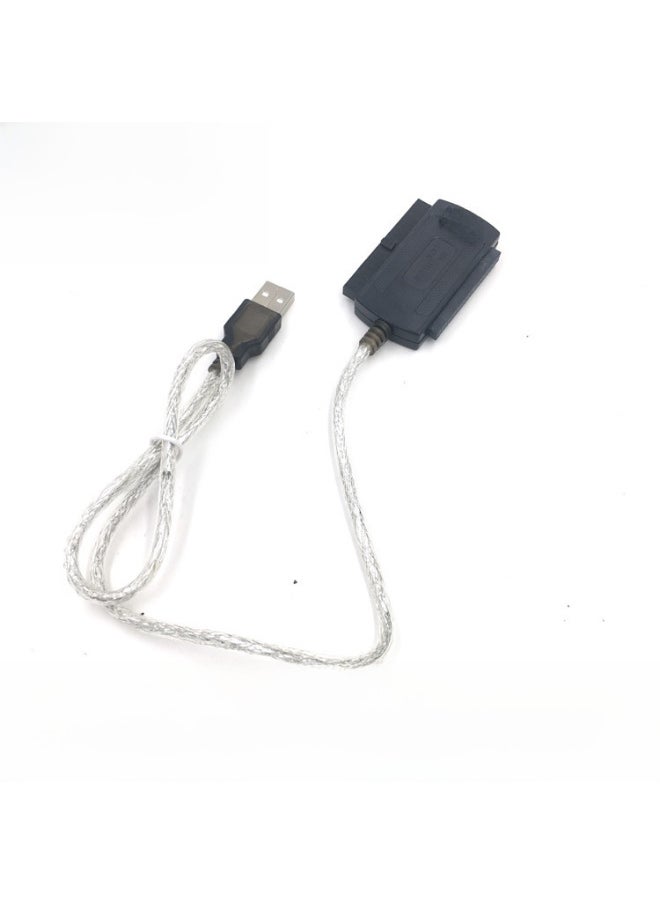 Generic - Three-use Easy Drive Line USB To IDE/SATA USB To Parallel Port/serial Port 3.5 Inch Hard Disk Drive Data Line-Color:Black Wire (pp Bag)-Length:0.6 - Image 1