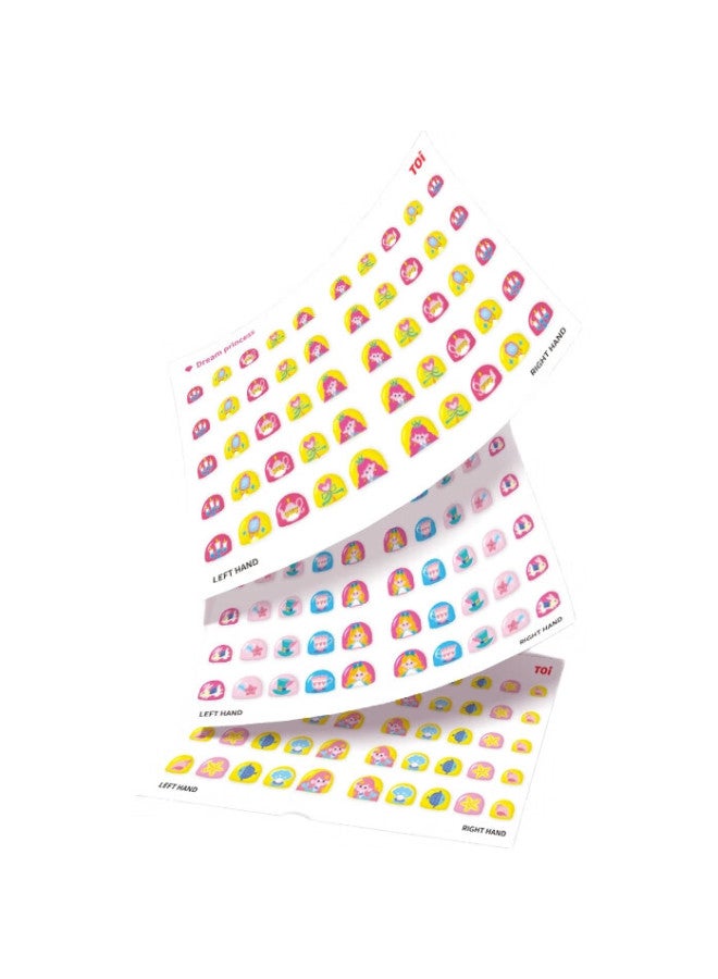 Toi Children'S Nail Stickers, Waterproof, Cartoon Design For Girls, Manicure, Birthday Gift, For Ages 3-6, Small Size, Fantasy World - Image 3