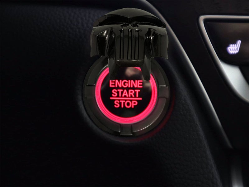 GENORMBRANDT Punisher Push to Start Button Cover - Ignition Cover Anti-Scratch Universal Decoration Ring (1 Pcs) - Image 3