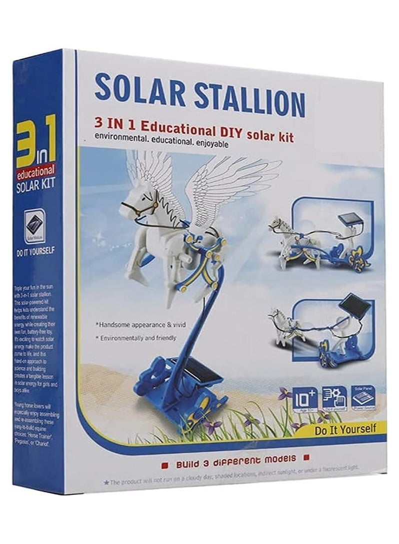 مجموعة تعليمية ٣ في ١ - حصان يعمل بالطاقة الشمسية - Image 1