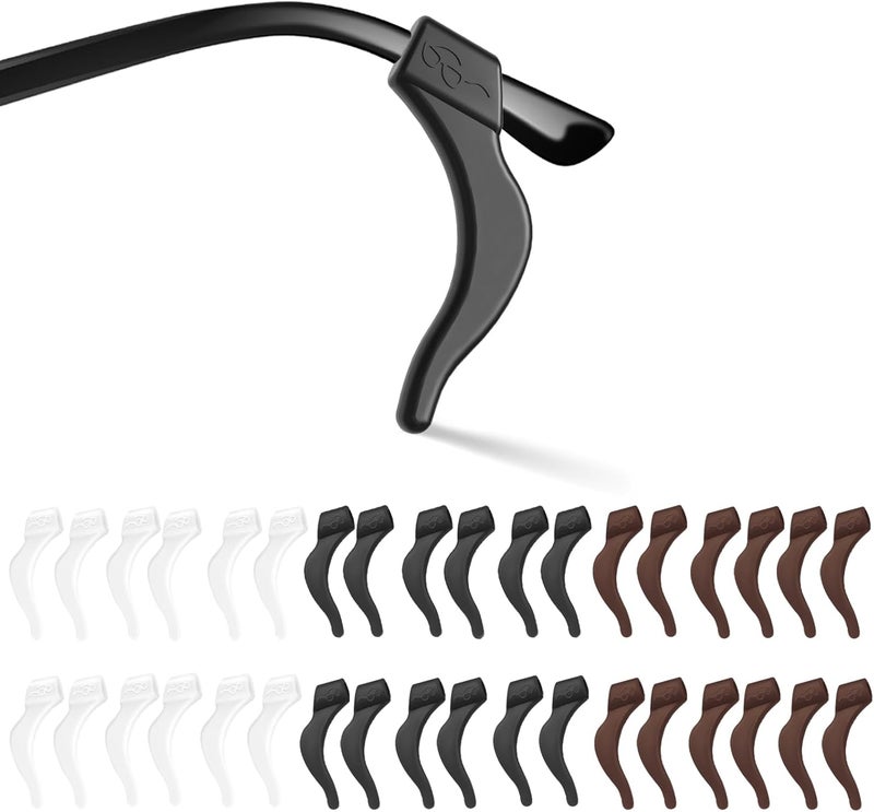 SMARTTOP Eyeglass Ear Grip -Soft Comfortable Anti-slip Holder, Silicone Ear Hook, Eye glass Temple Tips Sleeve Retainer for Sports Glasses, Sunglasses Presbyopia Reading Glasses - Image 1