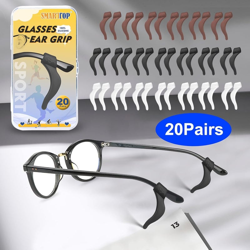 SMARTTOP Eyeglass Ear Grip -Soft Comfortable Anti-slip Holder, Silicone Ear Hook, Eye glass Temple Tips Sleeve Retainer for Sports Glasses, Sunglasses Presbyopia Reading Glasses - Image 5