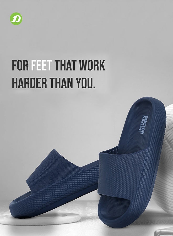 DOCTOR EXTRA SOFT Men's Classic Ultra Soft Sliders/Slippers with Cushion FootBed for Adults | Comfortable & Lightweight | Stylish & Anti-Skid | Waterproof & Everyday Flip Flops for Gents & Boys D-504 image 4