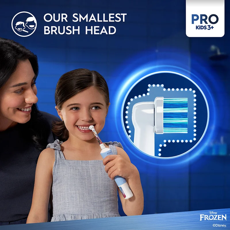 Oral-B Vitality 300 KIDS Rechargeable Toothbrush with 2 Cleaning Modes & 2 Minutes Built in Timer - D103.413.2K FROZEN
