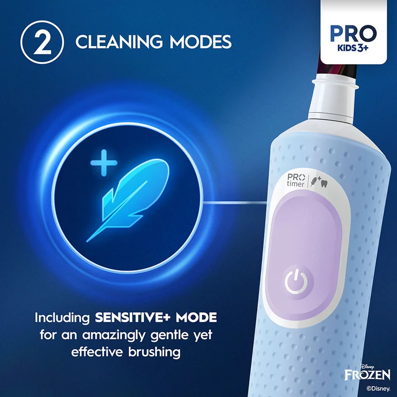 Oral-b  Vitality 300 KIDS Rechargeable Toothbrush with 2 Cleaning Modes & 2 Minutes Built in Timer - D103.413.2K FROZEN  | Best Price UAE