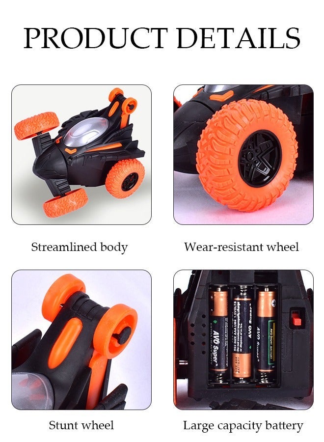 DUNISO 360 ° rotating remote control toy car with lights and music for rolling, suitable as a gift for boys and girls - Image 3