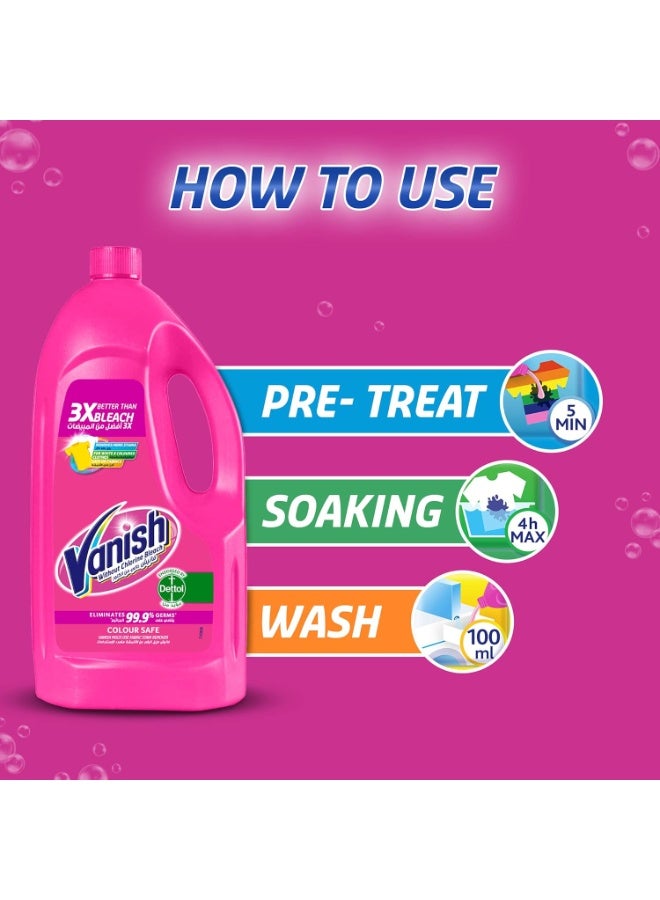 فانش مزيل البقع السائل فانيش، تركيبة كريستال وايت آند كلر، آمن على الملابس البيضاء والملونة، 3 لتر + 500 مل مجاناً، يقتل 99.9% من الجراثيم، معتمد من ديتول - Image 4
