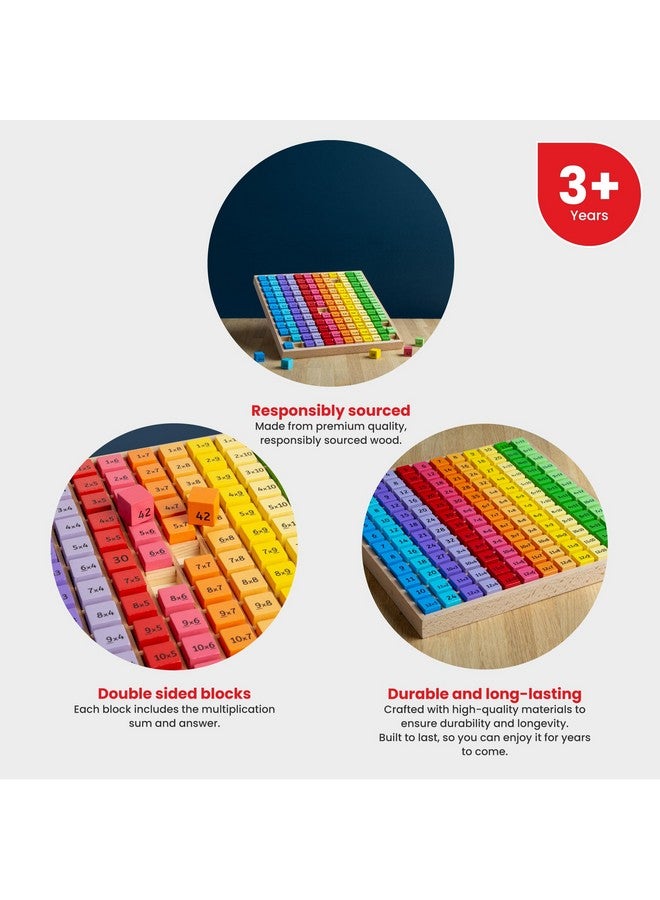 Bigjigs Toys Educational Wooden Times Table Tray - Image 4