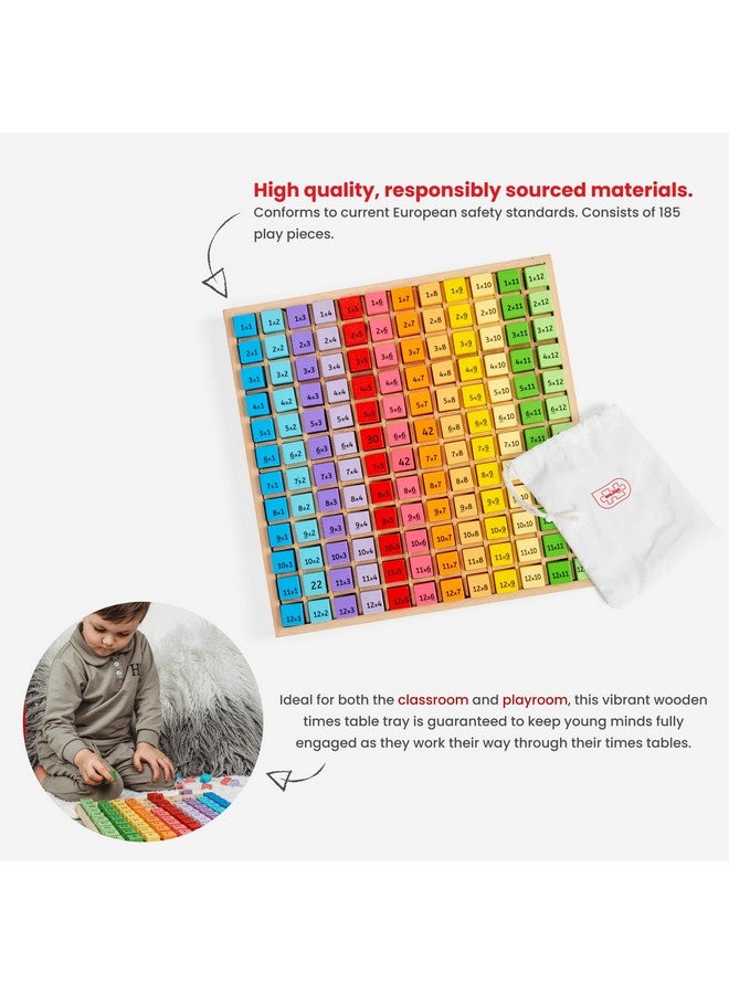 Bigjigs Toys Educational Wooden Times Table Tray - Image 2