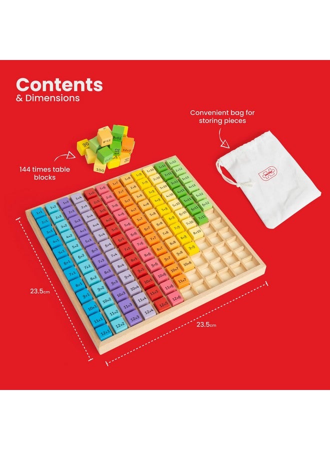Bigjigs Toys Educational Wooden Times Table Tray - Image 3
