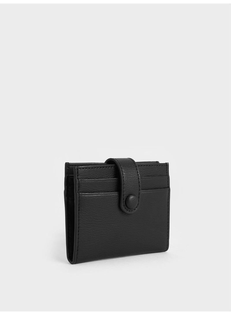 Charles & Keith Bliss Snap Button Card Holder - Black - Image 4