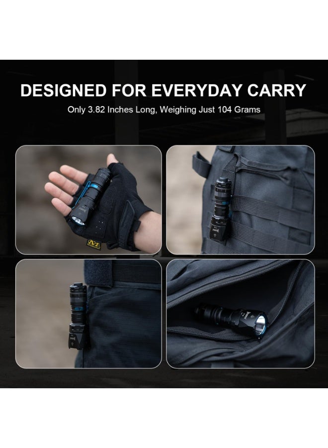 WUBEN T4 Tactical Flashlight Rechargeable, EDC Flashlight 850 High Lumen, 1315ft Long Throw Torch, IP68 Waterproof Camping Flashlight for Home, Inspection, Work - Image 4