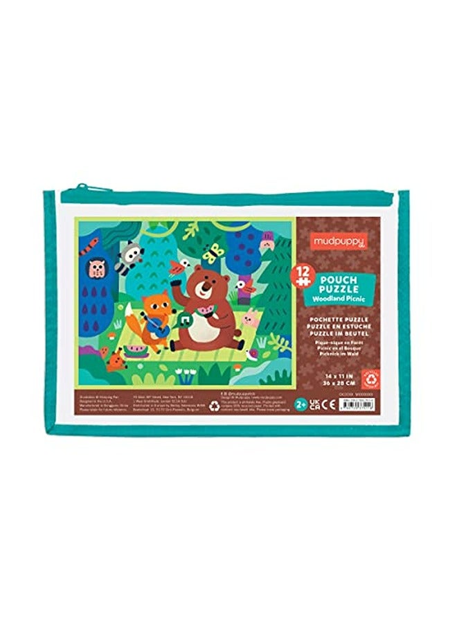 WOODLAND PICNIC 12 PIECE POUCH PUZZLE 