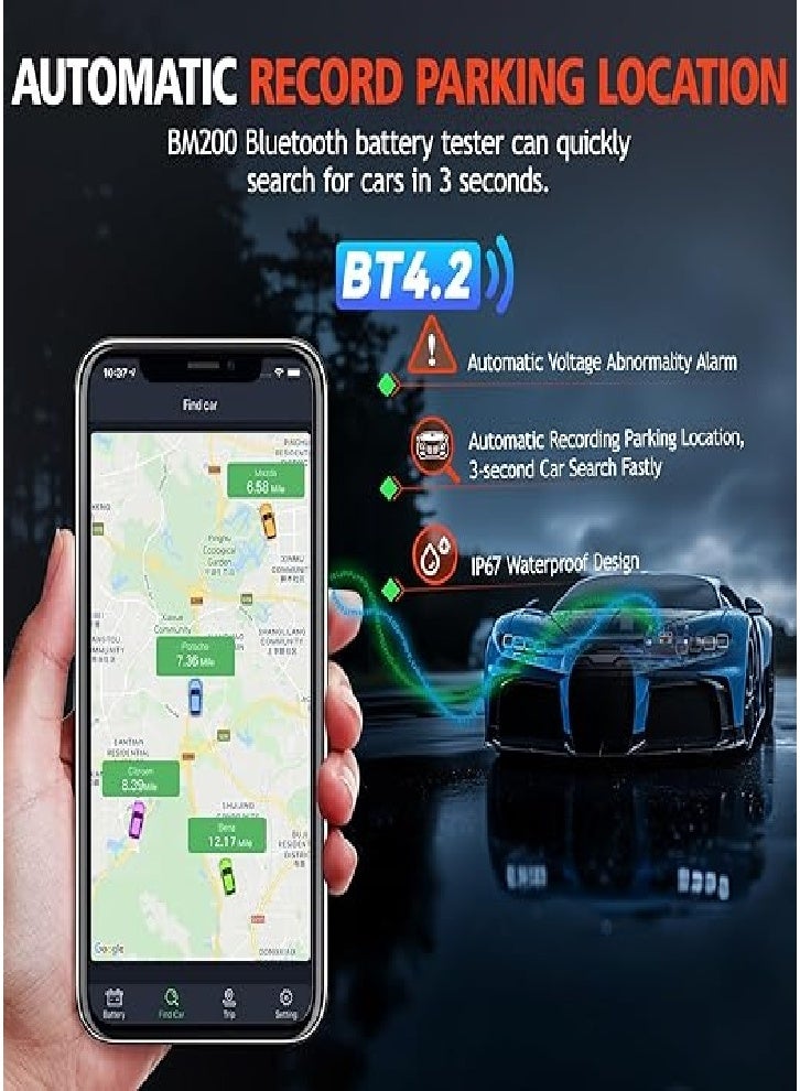 Ancel ANCEL BM200-US Car Battery Tester - 12V Bluetooth Automatic Battery with Crank Charge Tester, Voltage History Recorder, for Cars/RVs/Motorcycles/Trucks/Boats  - Image 5