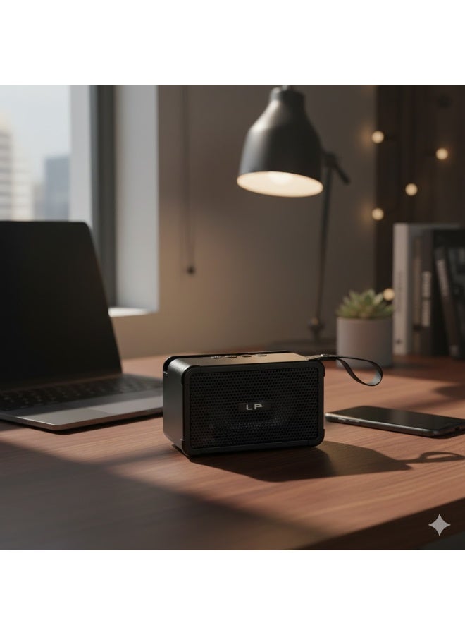 ال بي مكبر الصوت المحمول من الذي يجمع بين التصميم العصري الجذاب والتقنيات الصوتية المتقدمة. رفيقك المثالي في كل مكان لون اسود - Image 1