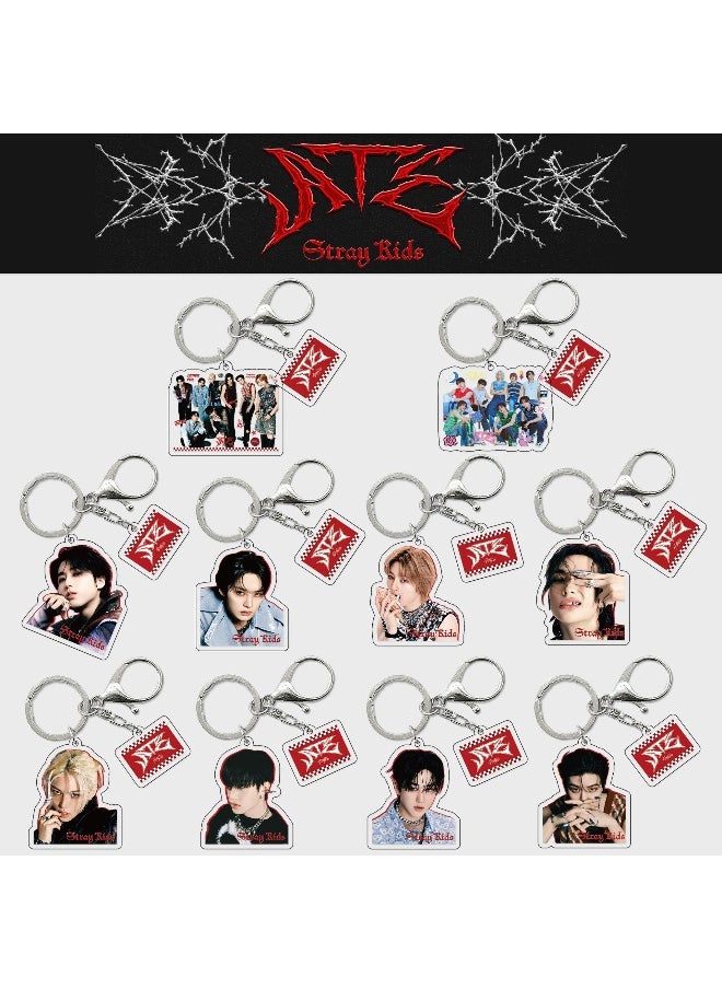 Generic - Stray Kids Keychain Acrylic Pendant Schoolbag Pendant Bag Chain Car Keychain Creative Gift for Unisex - Image 1