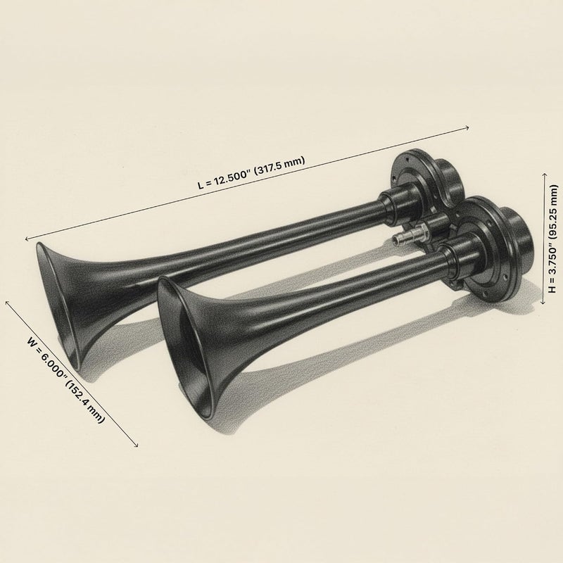 HornBlasters Blasters V2 Stealth Black Electric Horn - Image 2