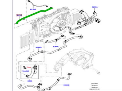 LAND ROVER GENUINE WATER HOSE RADIATOR DEGAS LINE RANGE ROVER 13 ON DISCOVERY 17 ON RANGE ROVER SPORT 14 ON LR146301 - Image 2