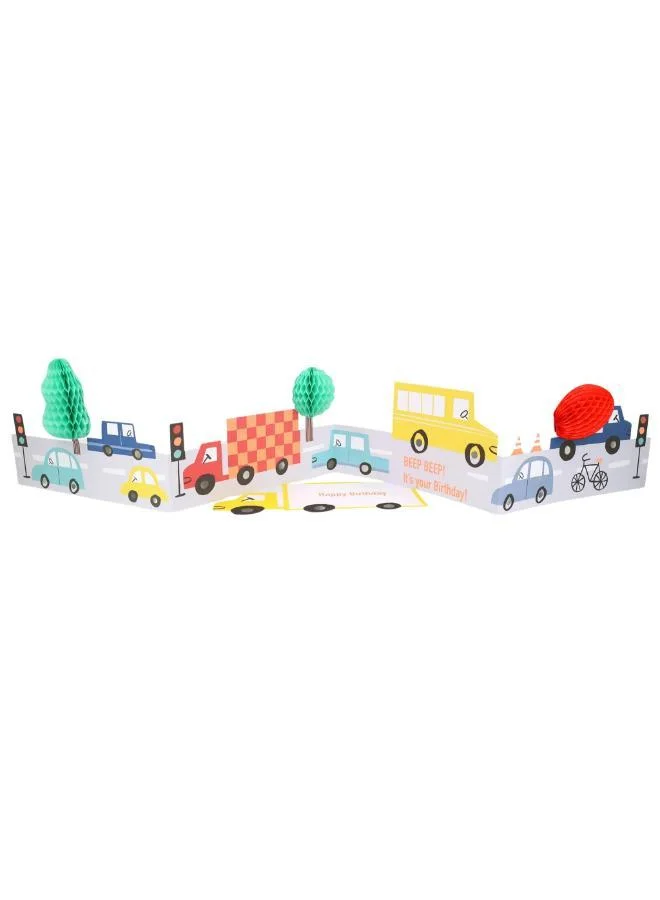 Meri Meri Transport Concertina Birthday Card