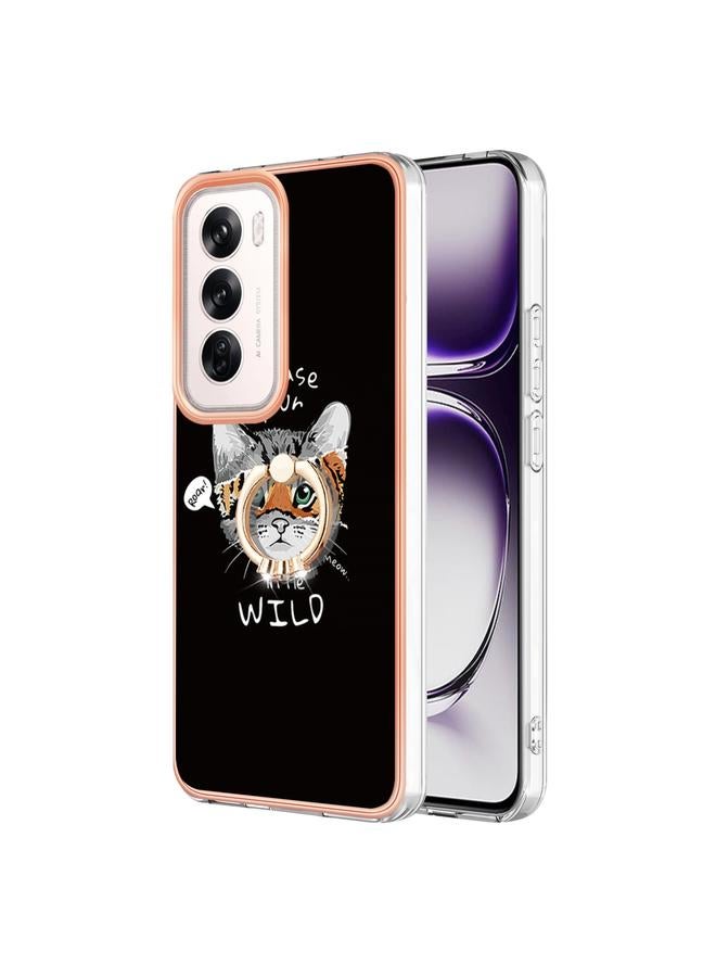 S-TOP Case For OPPO Reno12 Global Electroplating Dual-side IMD Phone Case with Ring Holder - Image 1