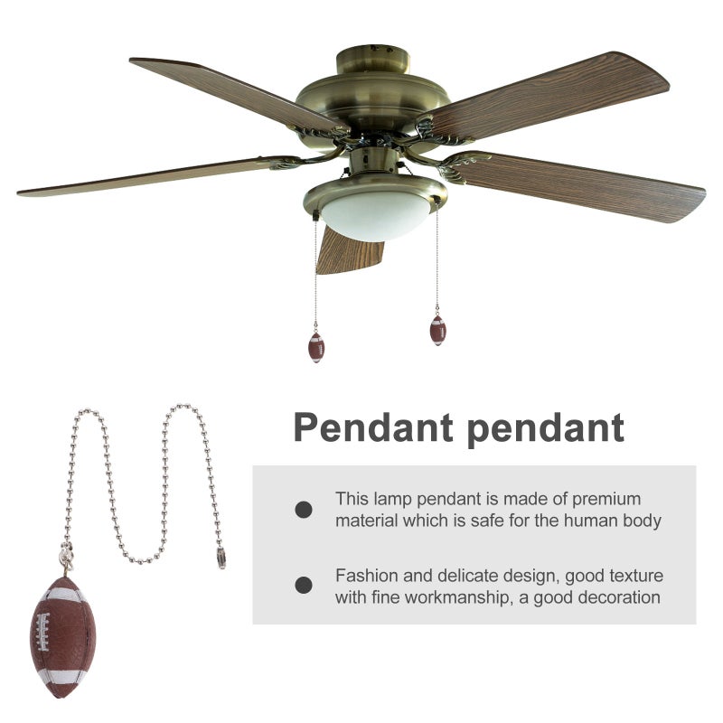 2pcs Rugby Shaped Chain Pendant Chain Pendant light Pendant Lamp Ornament - Image 5