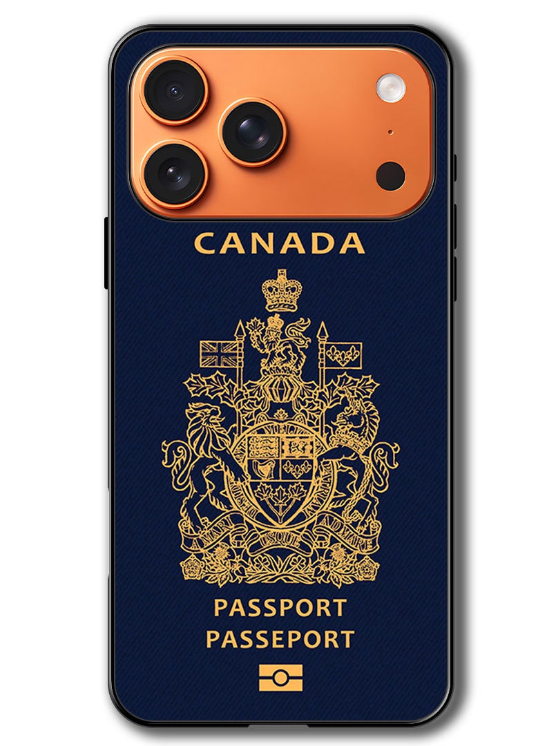 Theodor Case Compatible with Apple iPhone 17 Pro 6.3 Inch Protection Shockproof Bumper Cover Canada Passport - Image 1